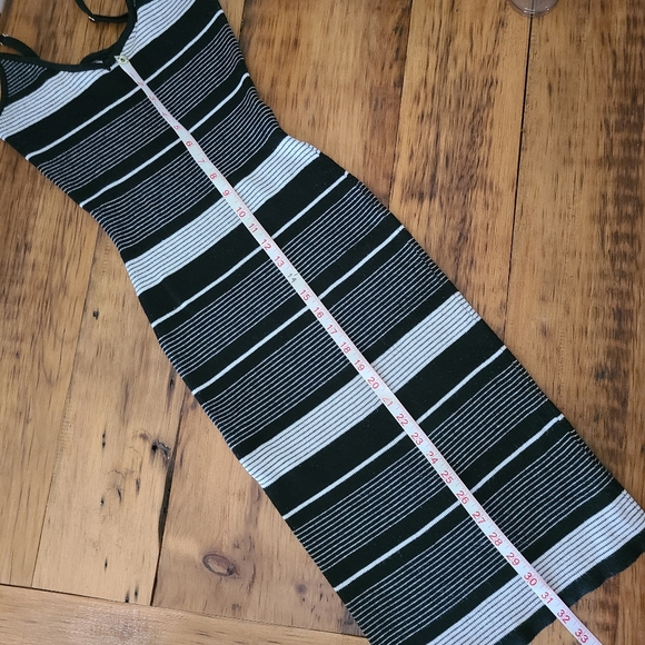 Windsor Black and White Striped Midi Sweater Dress - Picture 6 of 7